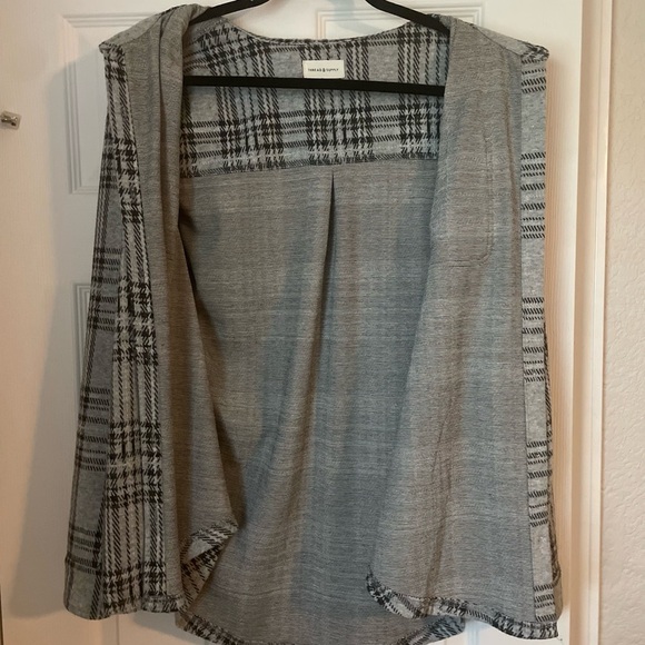 Thread & Supply Black and Gray Plaid Shirt - Picture 2 of 5